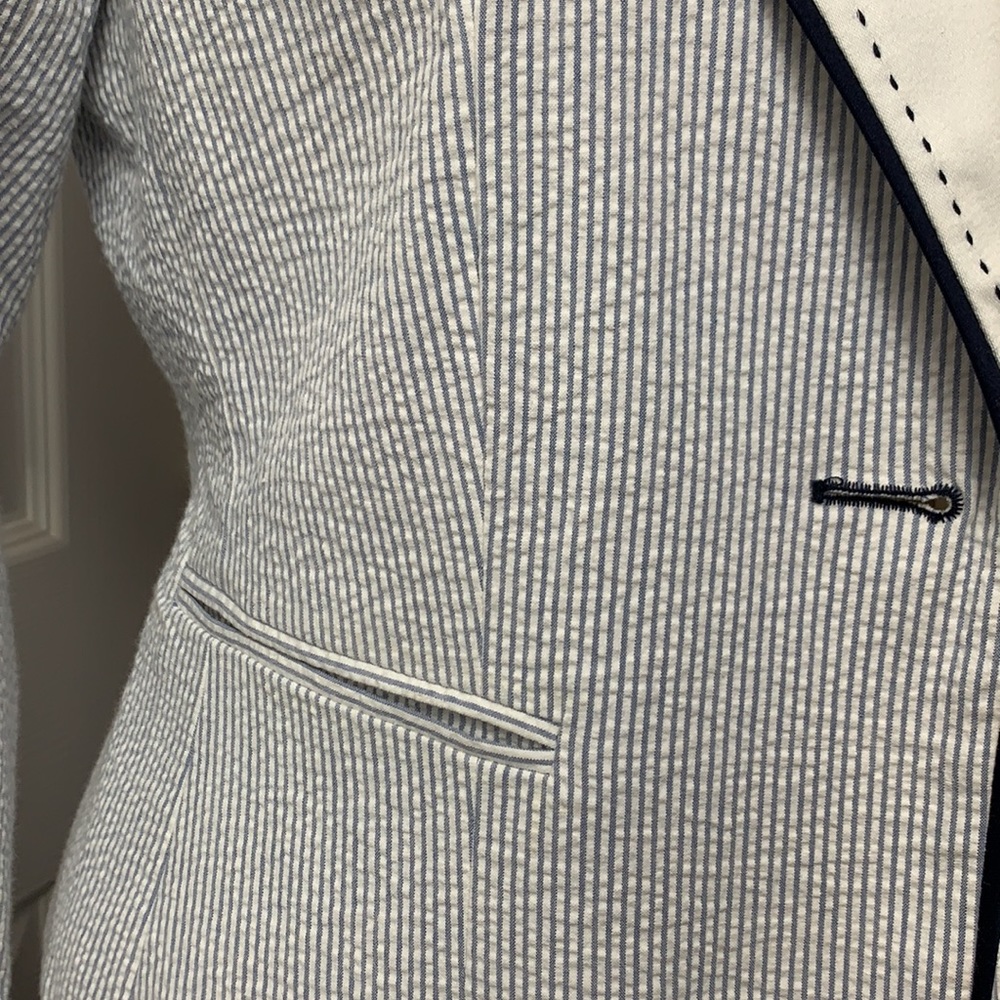 Vintage Harvè Benard Seersucker Blazer - Picture 9 of 14